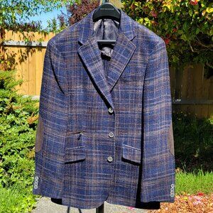 Joseph Abboud Black Label Blue/Brown Plaid Sportcoat